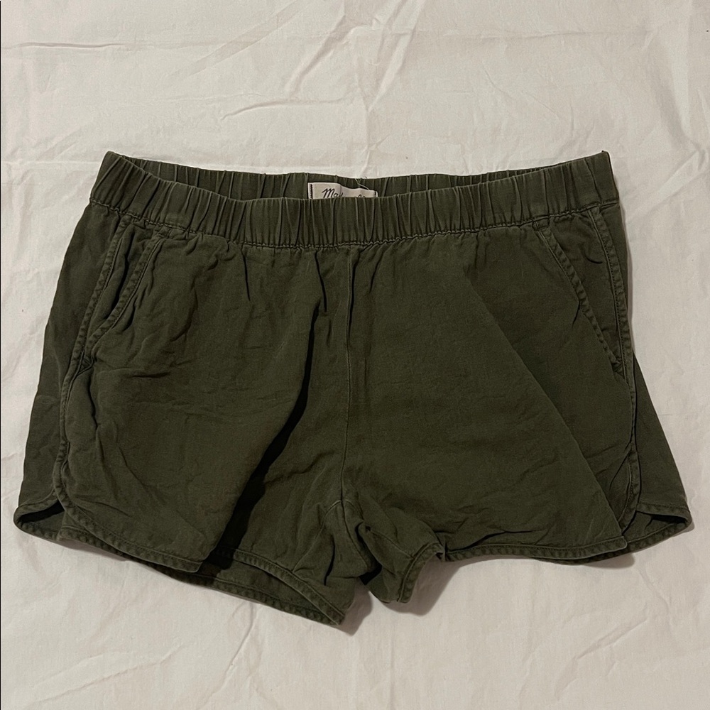 Madewell High Waist Dark Green Shorts